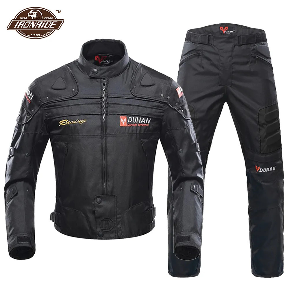 Men's Jackets DUHAN Windproof Motocross Jacket Motorcycle Pants Men Motorcycle Jacket Wear-resistant Body Armor Moto Clothing For Winter 231016