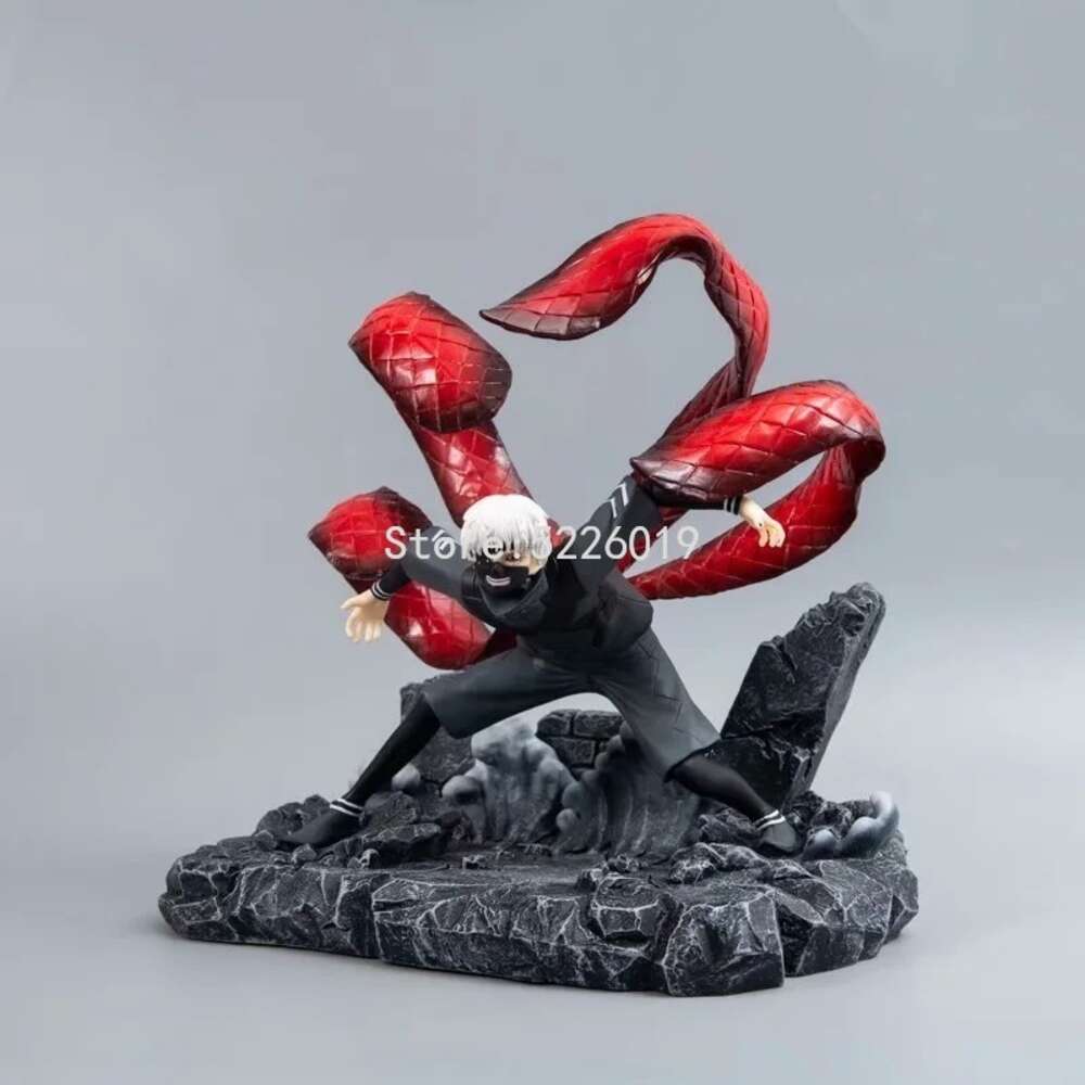Finger Toys 28cm Anime Tokyo Ghoul Figure Kaneki Ken Figure Generation of Dark Jin Muyan Figurine Pvc Action Figure Colletible Model Toy