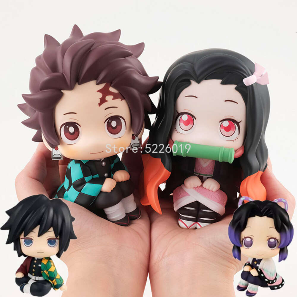 Finger Toys 2pcs/set Lookup Demon Slayer Anime Figure Kimetsu No Yaiba Kamado Nezuko Kamado Tanjirou Action Figure Model Doll Toys 6cm