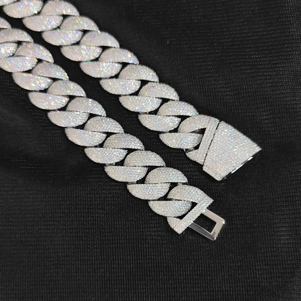 Chain Hip Hop Rock Exaggerated 22mm y Cuban Link Men Choker Jewelry Iced Out FullCuban Bracelet For 231016