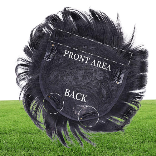 Short Wigs for Men039s Male Black Wig Synthetic Natural Hair Crew Style for Young Man Balding Sparse Hair5467605