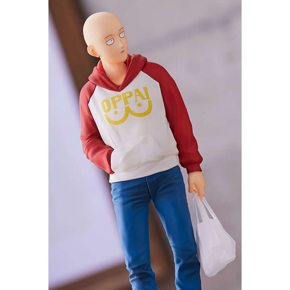 Finger Toys 18cm Pop Up Parade One Punch Man Anime Figure One Punch Man Saitama Oppai Hoodie Action Figure Collection Model Doll Toys