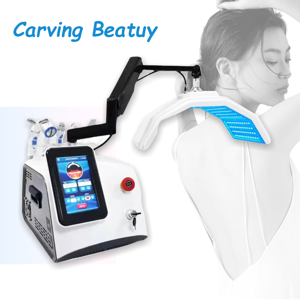 Popular PDT Repair Acne-prone Face Photon Machine Water Oxygen Jet PDT Led Light Therapy Professional Skin Rejuvenation Beauty Clinic Use Device