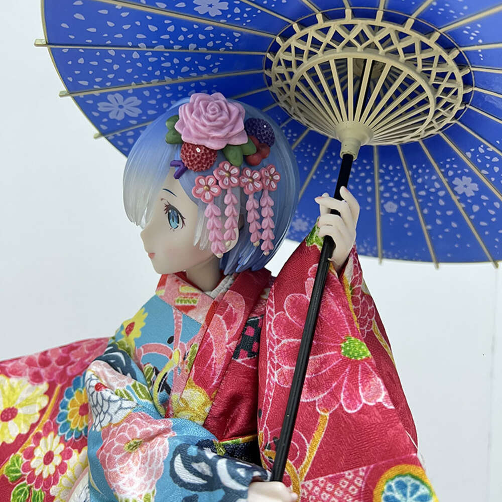 Finger Toys 51cm Re:zero -starting Life in Another World Anime Figure Ram Action Figure Kimono 1/4 Scale Rem Ram Adult Figurine Model Doll