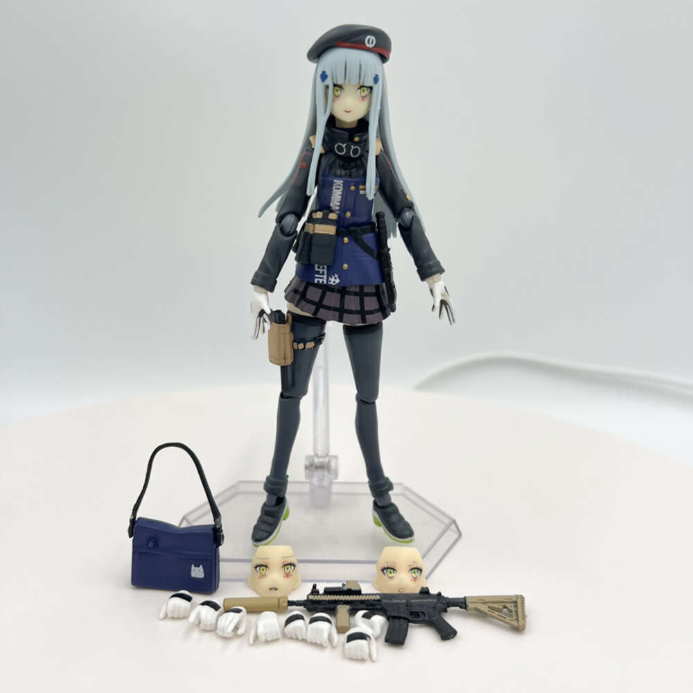 Finger Toys 14cm Figma #573 Girls' Frontline Hk416 Anime Girl Figure Girls' Frontline Action Figure Adult Collectible Model Doll Toys Gifts