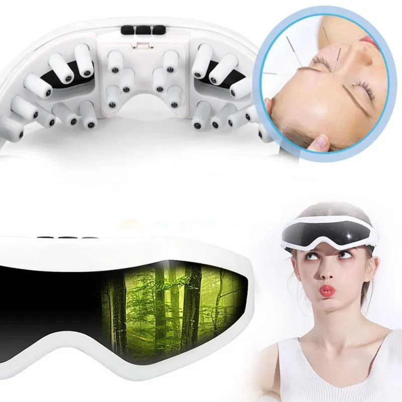 Eye Massager Magnetic Therapy Eye Massager 9 Modes Vibration Eye Massager Relieve Fatigue And Dark Circles magnetic acupuncture Eye Care Tool 231016