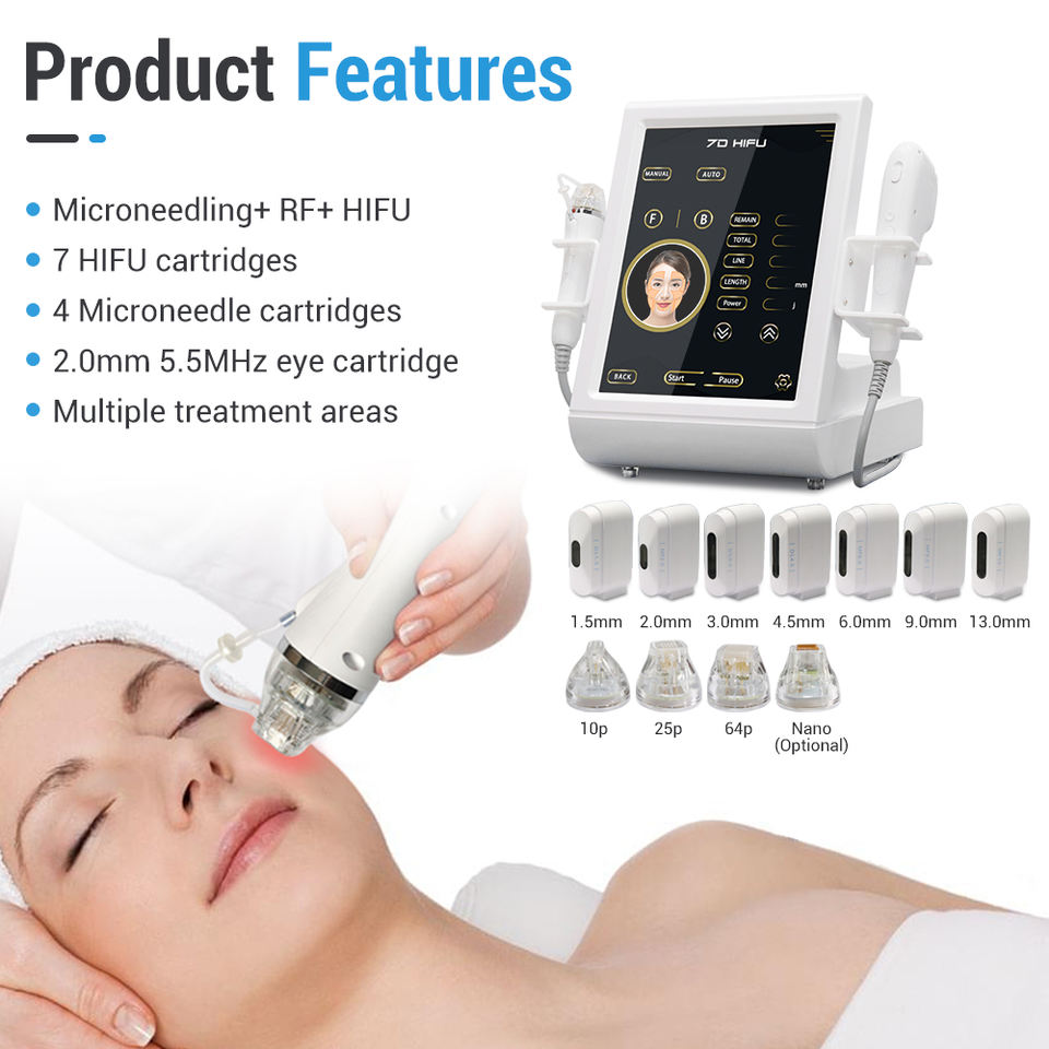 7D HIFU RF Microneedling Machine Ultrasound Anti-aging Wrinkle Removal Body Slim Facial Skin Tightening Face Lifting Smas HIFU