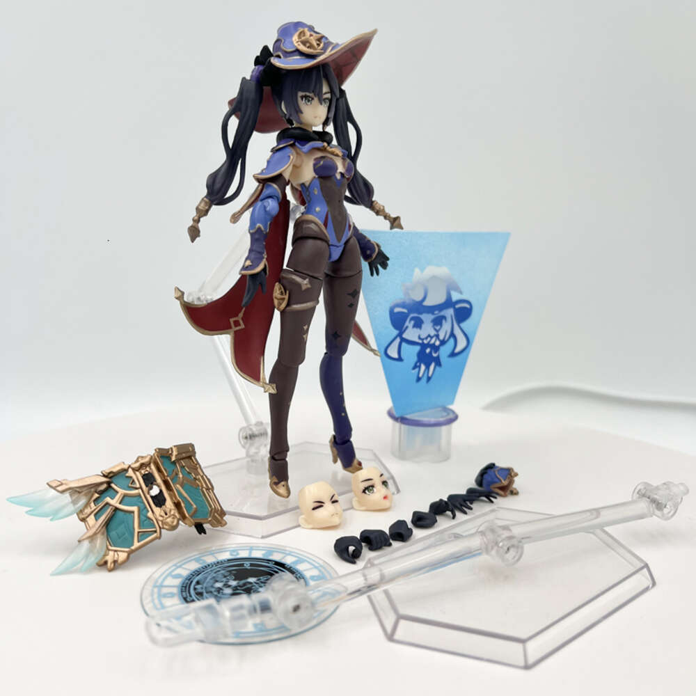 Finger Toys 15cm Figma #548 Genshin Impact Mona Anime Figure Mona Mirror Reflection of Doom Action Figure Collectible Model Doll Toys Gifts