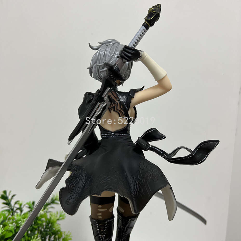 Finger Toys 33cm Nier Automata Anime Figure Yorha No.2 Type B Action Figure Automata Hunter 2b Two Head 2b Yorha Figurine Model Doll Gift