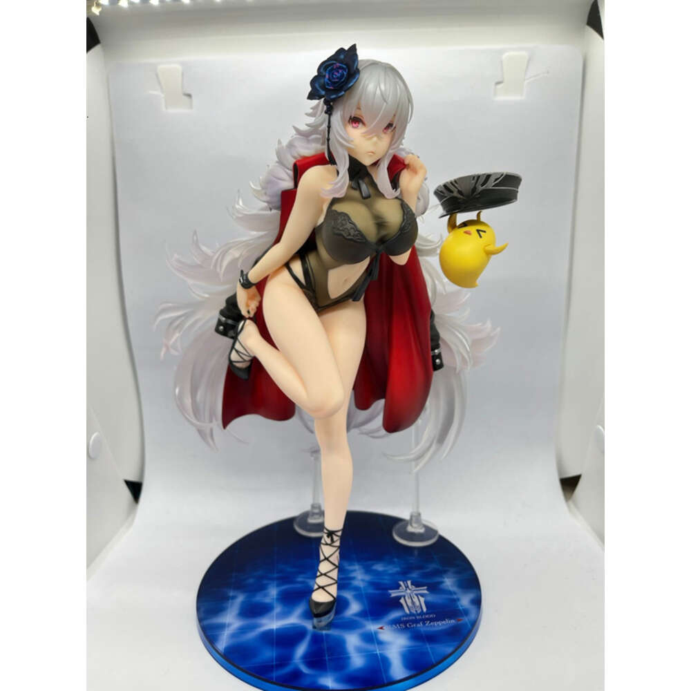Finger Toys 25cm Alter Azur Lane Graf Zeppelin Anime Girl Figure Graf Zeppelin Beachside Urd Action Figure Adult Collectible Model Doll Toys