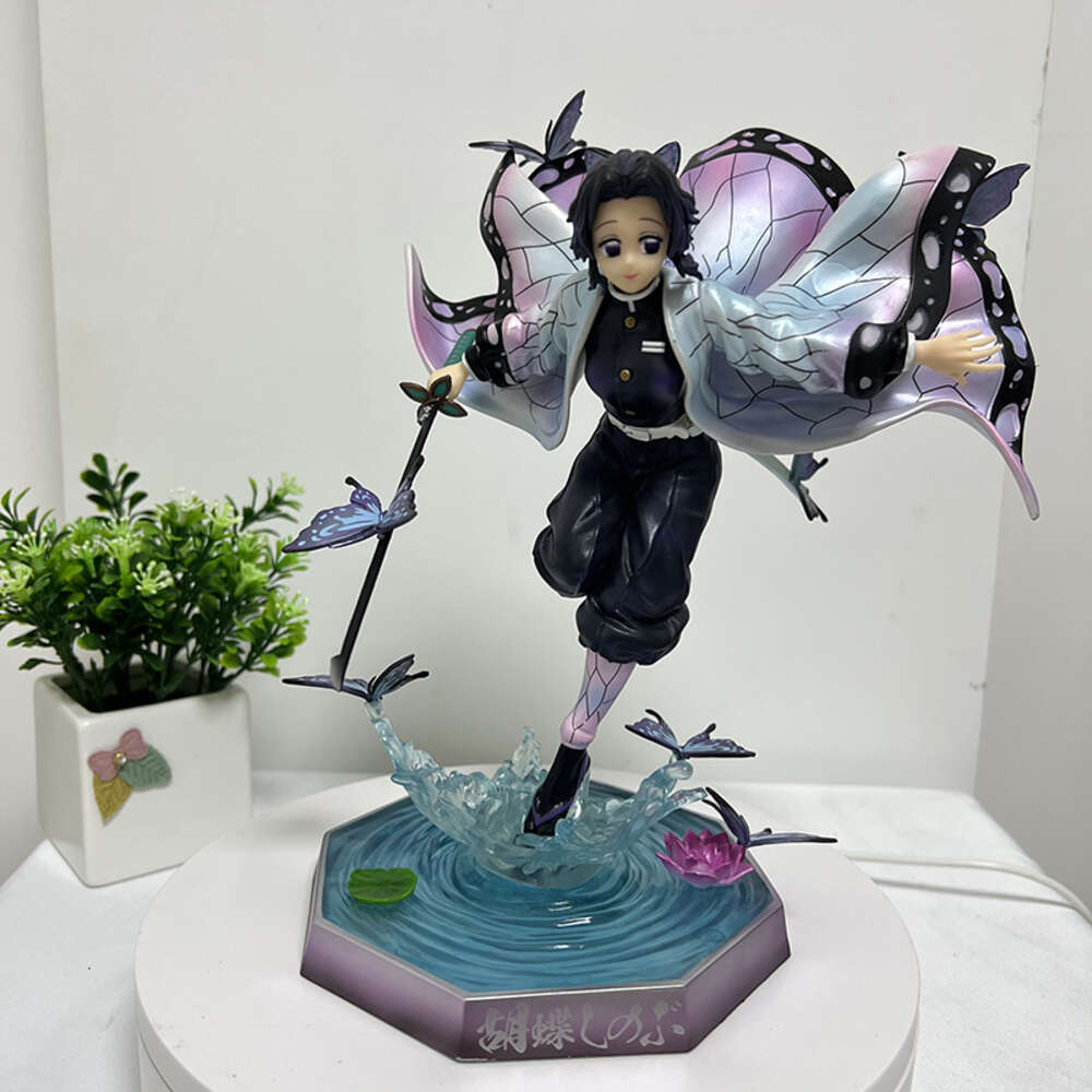 Finger Toys 23cm Demon Slayer Anime Figure Kochou Shinobu Action Figure Kanroji Mitsuri Figure Kamado Nezuko Kimetsu No Yaiba Figurine Toys