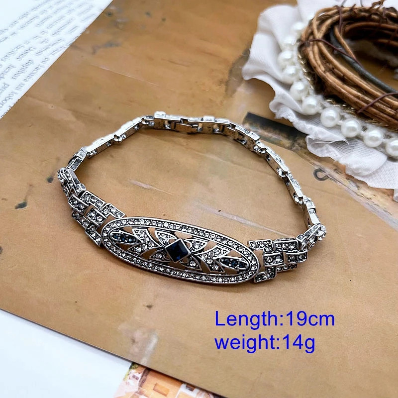 Chain Bracelet Vintage Linked Chains Crystal Jewelry For Women's Accessories Female Party Gift 231016