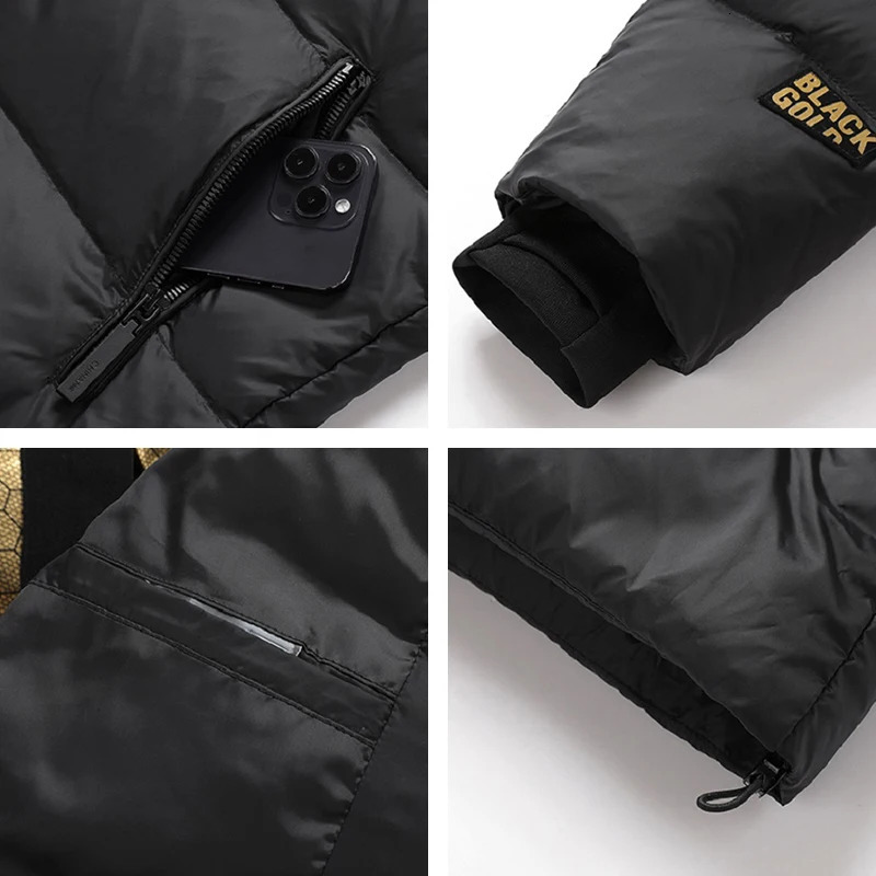 Men's Down Parkas Men Down Jacket Warm Hooded Waterproof Jacket Coat Winter Men Thick Windproof Lightweight High Quality Slim Down Jacket Male 23