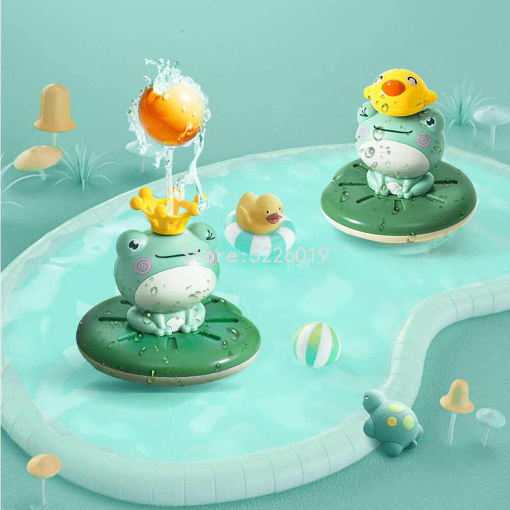 Finger Toys Finger Toys Bath Toys Electric Spray Water Floating Rotation Frog Sprinkler Shower Game for Children Kid Swimming Bathroom Baby Toys