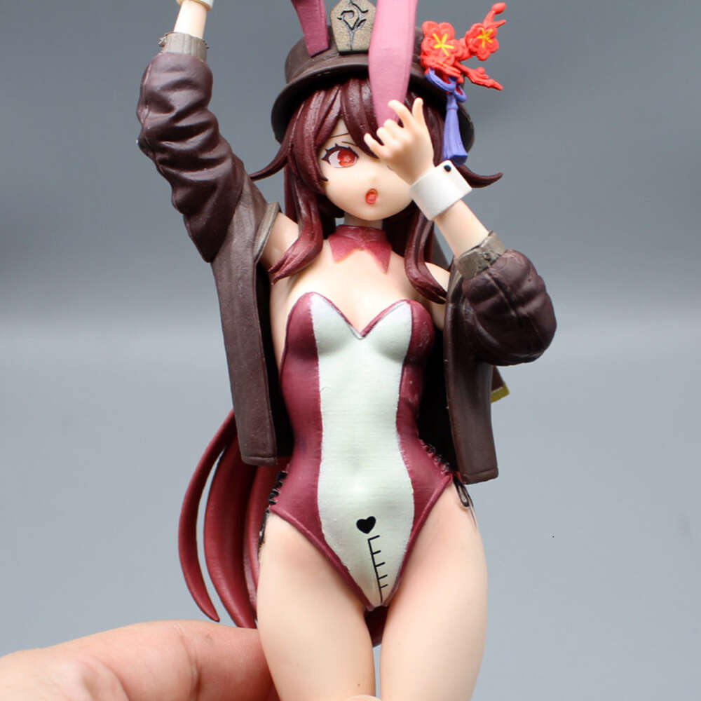 Finger Toys 27cm Genshin Impact Hu Tao Bunny Sexy Anime Girl Figure Klee/venti/qiqi/nahida Action Figure Adult Collectible Model Doll Toys