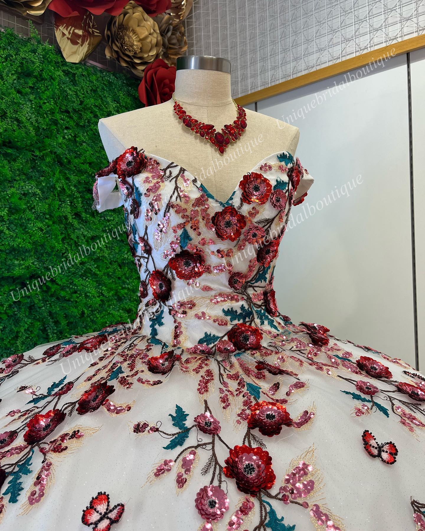 3D Floral Quinceanera Dress 2026 Shimmering Glitter Sequins Off-Shoulder Quince Ball Gown Corset Sweet 16 Birthday Party Prom Gala Vestidos De 15 Anos