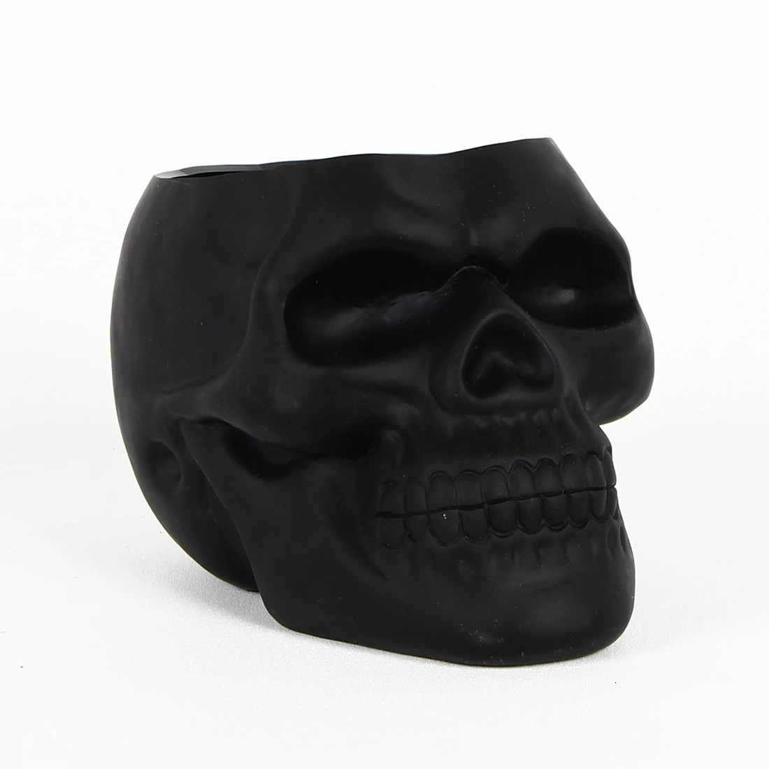 Halloween Toys Skull Makeup Brush Holder Gothic Spooky Decor Organizer Plant Flower Pot for Halloween Table Vanity Office Desk Pencil Storage 231016