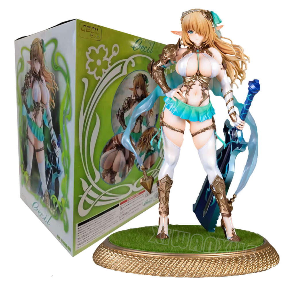 Finger Toys 25cm Vertex Elf Village 8th Villager Cecile Antenna Anime Girl Figure Kukuru/priscilla Action Figure Collectible Model Doll Toy