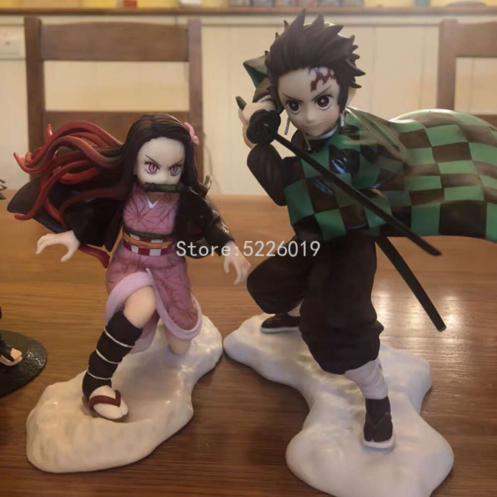 Finger Toys Artfx J Demon Slayer Anime Figure Kimetsu No Yaiba Action Figure Agatsuma Zenitsu Kamado Nezuko Kamado Tanjirou Figurine Toys