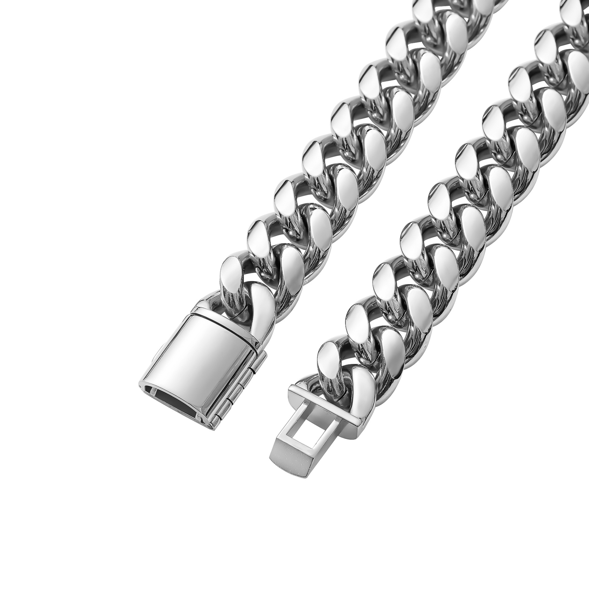6mm-14mm Hip Hop Stainless Steel Miami Cuban Link Chain High Polished No Fade Mens Necklace Jewelry Accessories