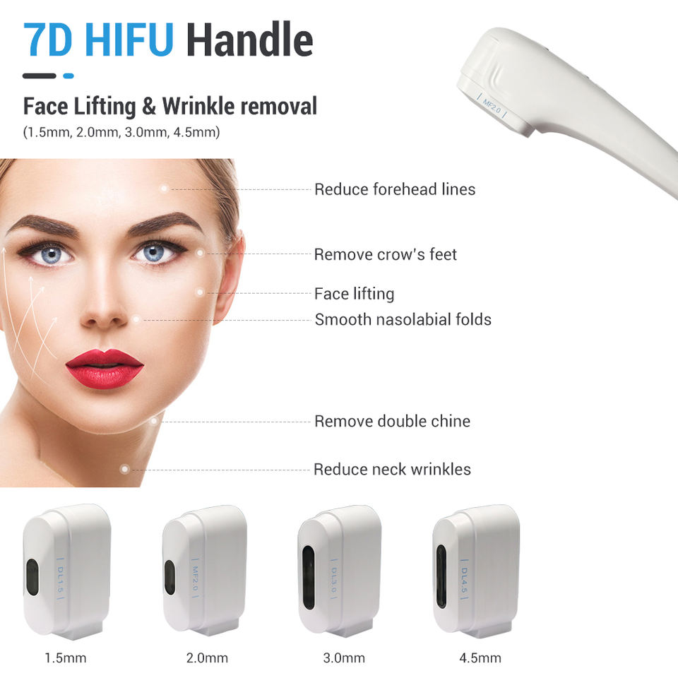 7D HIFU RF Microneedling Machine Ultrasound Anti-aging Wrinkle Removal Body Slim Facial Skin Tightening Face Lifting Smas HIFU