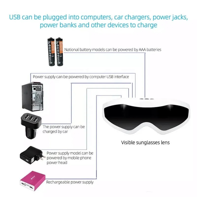 Eye Massager Magnetic Therapy Eye Massager 9 Modes Vibration Eye Massager Relieve Fatigue And Dark Circles magnetic acupuncture Eye Care Tool 231016