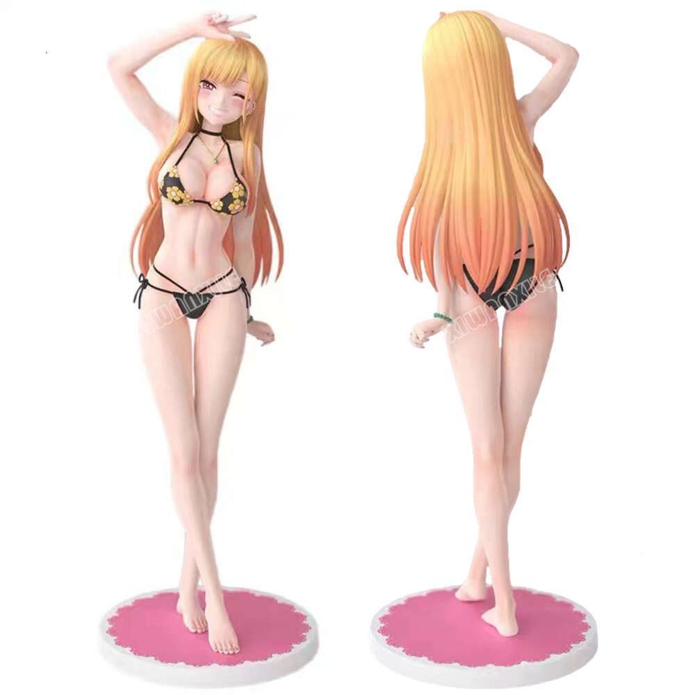 Finger Toys 23cm My Dress-up Darling Marin Kitagawa Sexy Anime Figure Marin Kitagawa Bikini Action Figure Adult Collection Model Doll Toys