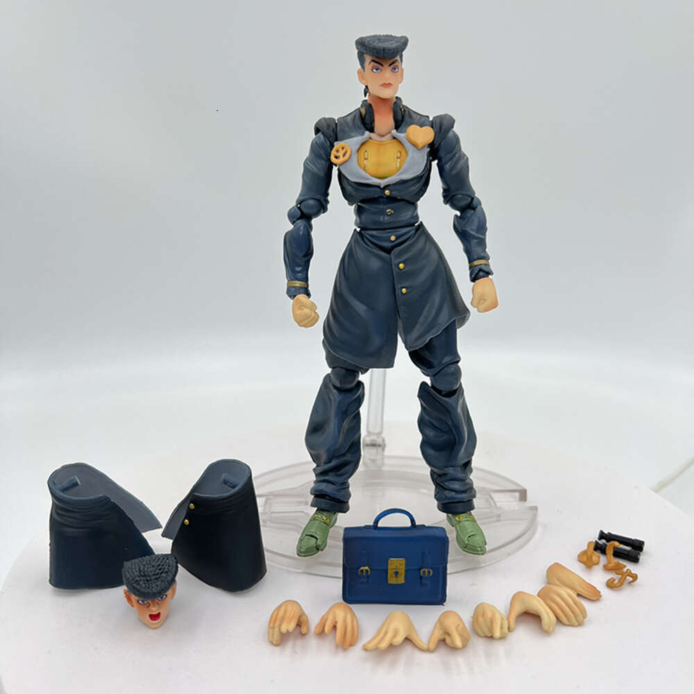 Finger Toys 16cm Part.4 Jojo Bizarre Adventure Anime Figure Super Action Statue #15 Josuke Higashikata Action Figure Collection Model Toys