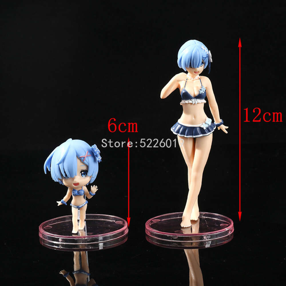 Finger Toys 2pcs Random Re:zero -starting Life in Another World Anime Figure Emilia Action Figure Rem Ram Figurine Collectible Model Doll