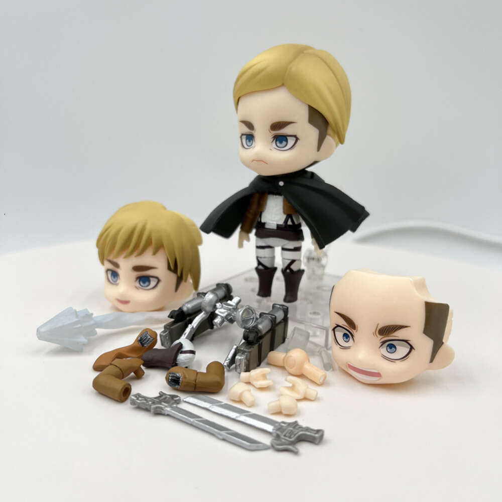 Finger Toys #775 Attack on Titan Anime Figure Erwin Smith Shingeki No Kyojin Action Figure #390 Levi Ackerman Figurine Collectible Doll Toys