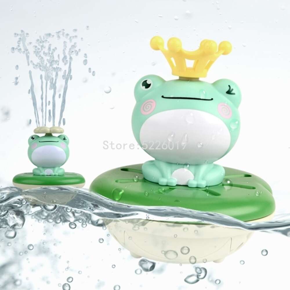 Finger Toys Finger Toys Bath Toys Electric Spray Water Floating Rotation Frog Sprinkler Shower Game for Children Kid Swimming Bathroom Baby Toys