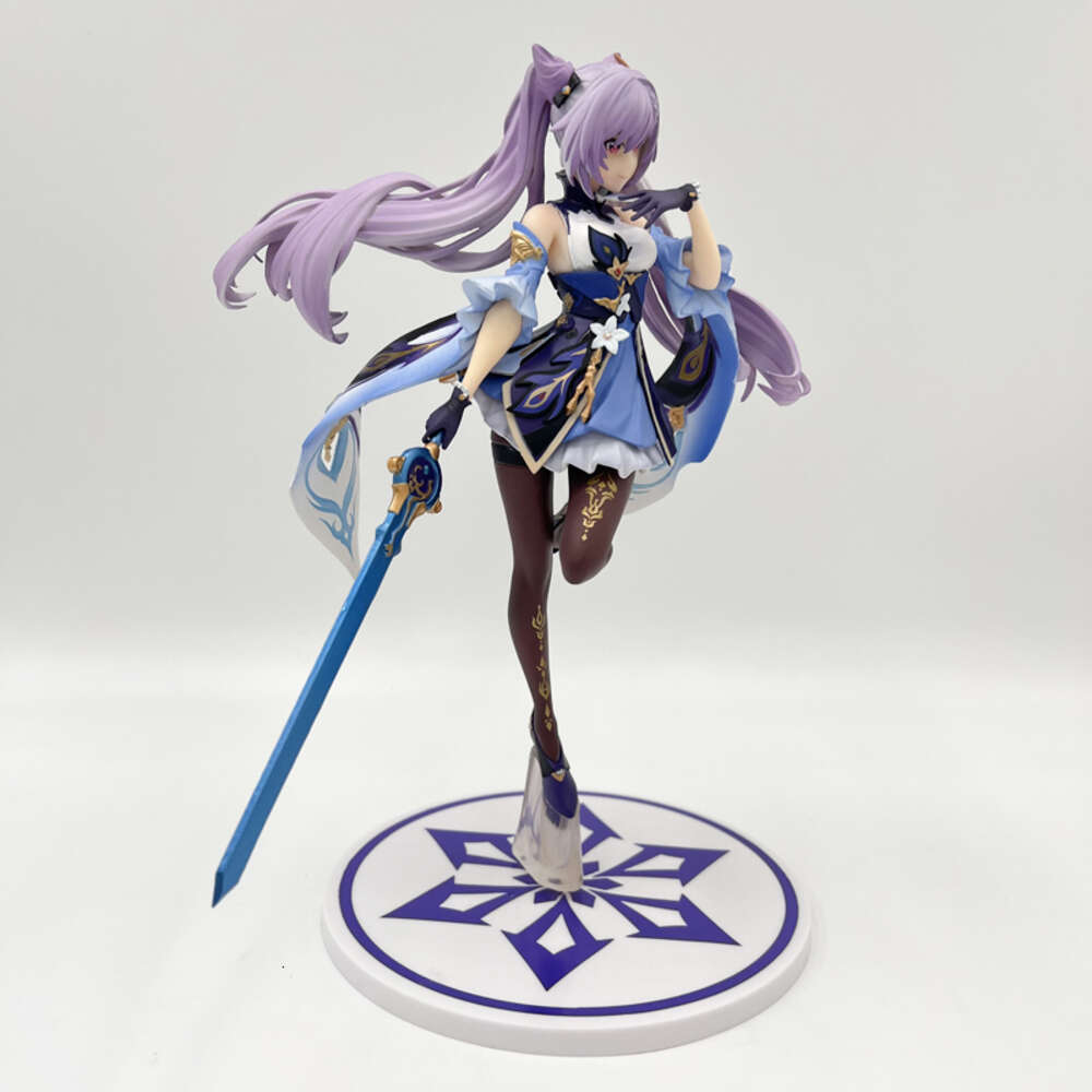 Finger Toys 27cm Genshin Impact Keqing Anime Girl Figure Shenhe/nahida Action Figure Mona/klee/ningguang Figurine Adult Model Doll Toys Gift