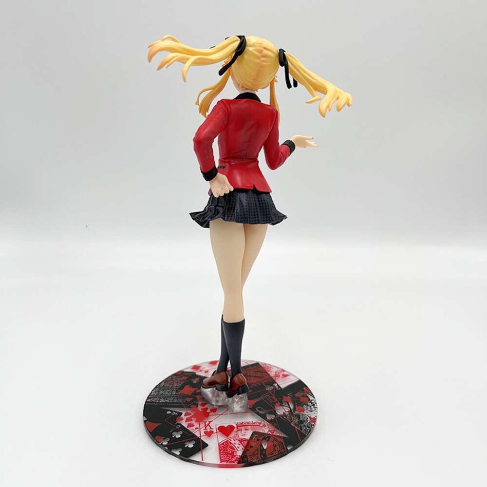 Finger Toys 22cm Kakegurui Anime Figure Jabami Yumeko Action Figure Kakegurui Uniform Ver. Mary Saotome Figurine Collection Model Doll Toys