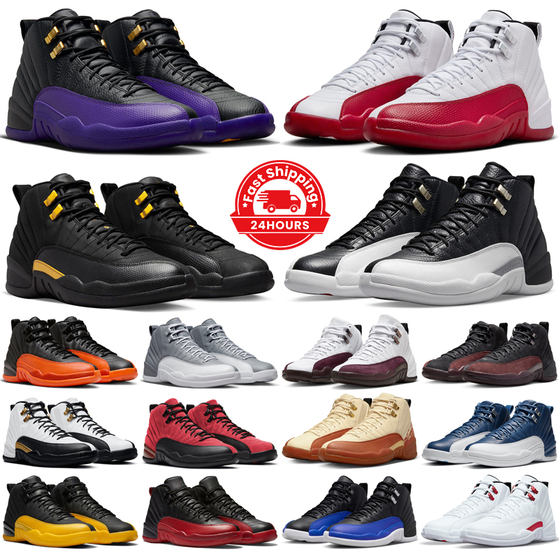 Jumpman 12 basketball shoes men 12s Cherry Field Purple Black Royalty Taxi Playoffs Stealth Reverse Flu Game University Gold mens trainers outdoor sports sneakers