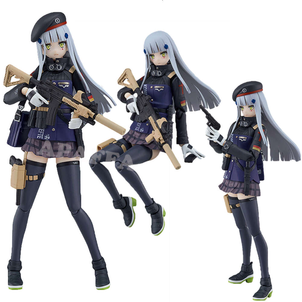 Finger Toys 14cm Figma #573 Girls' Frontline Hk416 Anime Girl Figure Girls' Frontline Action Figure Adult Collectible Model Doll Toys Gifts