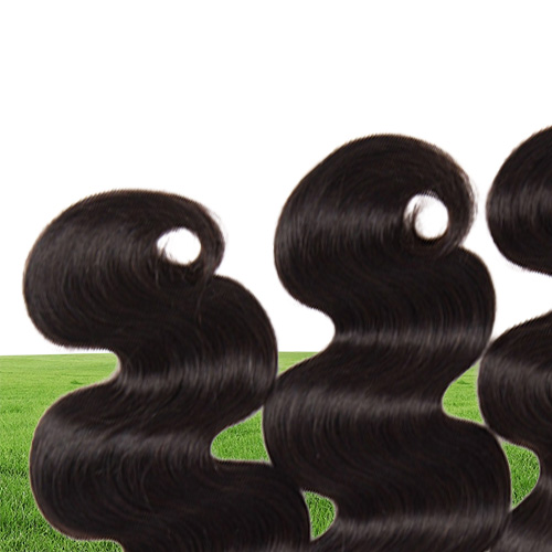 9A Brazil Human Hair Wefts 16 18 20 22 24inch African Female Hairs Bundle Body Wave Black Big Wave Snake Curl Nature Color4011475