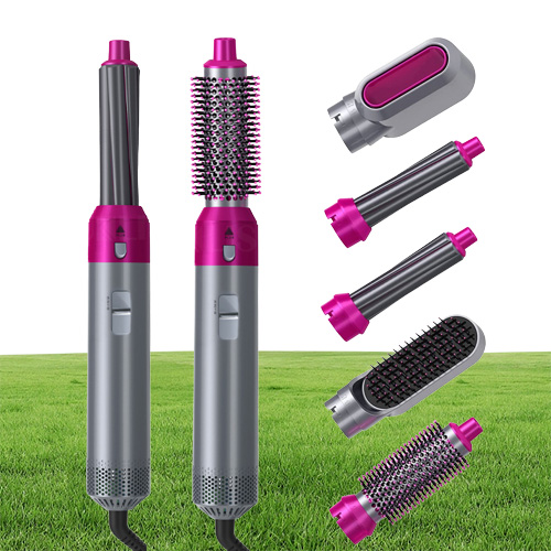 Hair Straightener Brush 5 In 1 Heating Comb Brush Hair Curler Automatic Curling Iron Set Hair Dryer Professional Salon