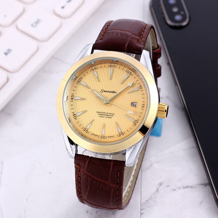 Omeg Wrist Watches for Men 2024 Mens Watches Three needles Automatic mechanical Wastch High quality Top Luxury Brand designer Leather Belt Fashion Seamasters Type