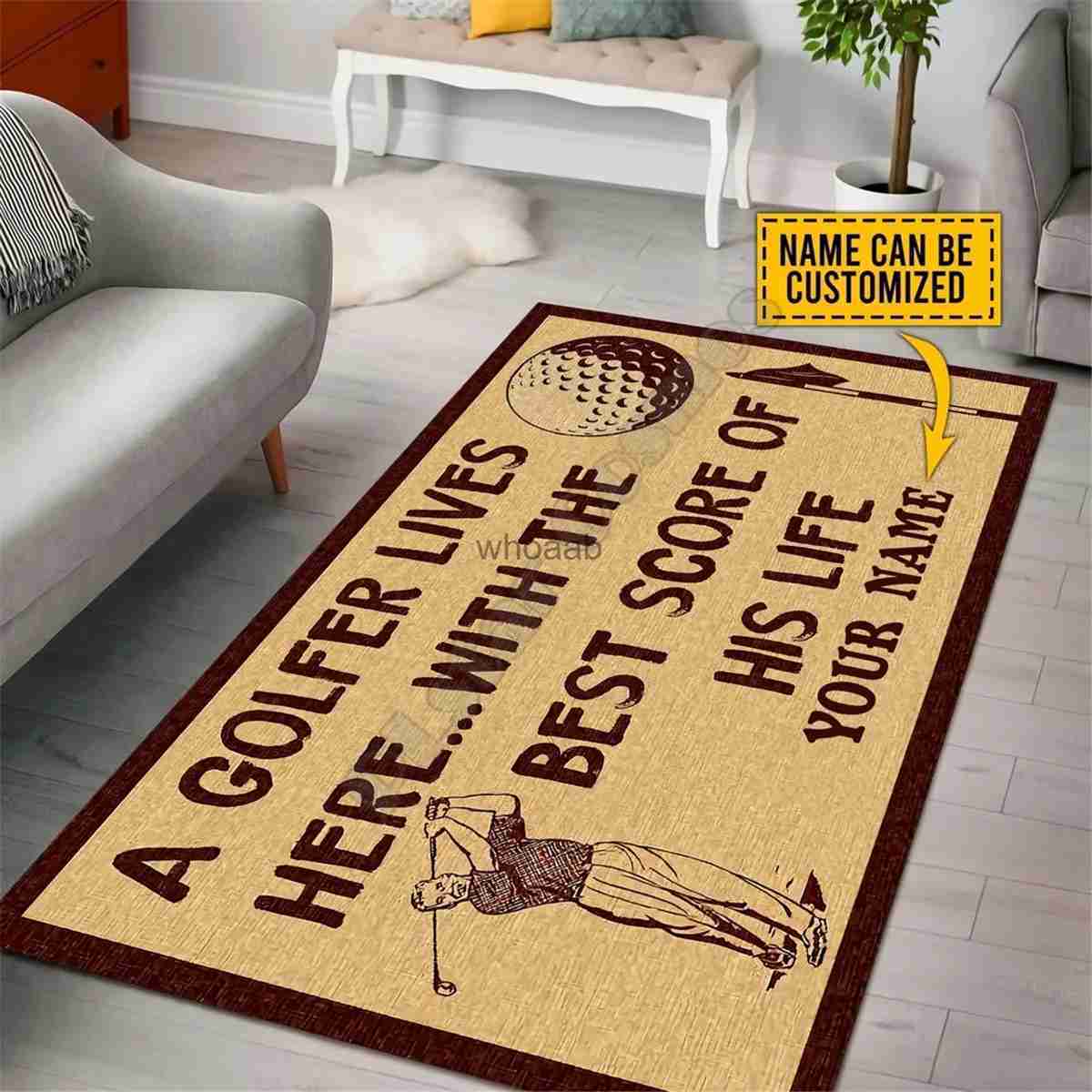 Carpets Erugear Augusta National Golf Club Rug 3D All Over Printed Non-slip Mat Dining Room Living Room Soft Bedroom Carpet YQ231016