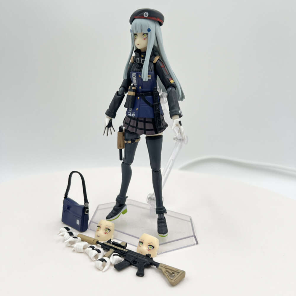 Finger Toys 14cm Figma #573 Girls' Frontline Hk416 Anime Girl Figure Girls' Frontline Action Figure Adult Collectible Model Doll Toys Gifts