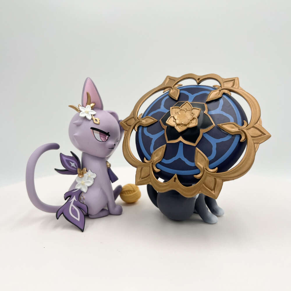 Finger Toys 11cm Cute Cat Genshin Impact Wanderer/balladeer Anime Figure Diluc Ragnvindr/keqing/kuki Shinobu Action Figure Adult Model Toys