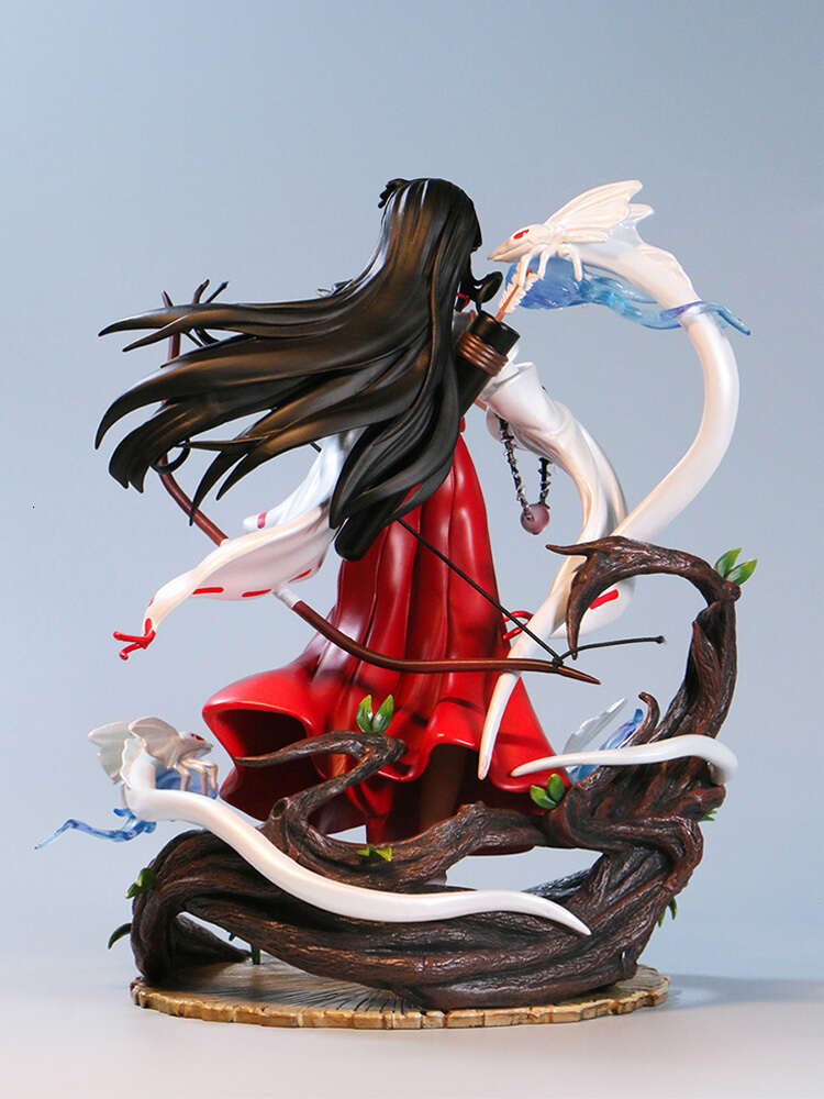 Finger Toys 27cm Inuyasha Kikyo Anime Figure Final Inuyasha Kagome Kikyo/higurashi Action Figure Noodle Stopper Sesshomaru Figurine Doll Toy