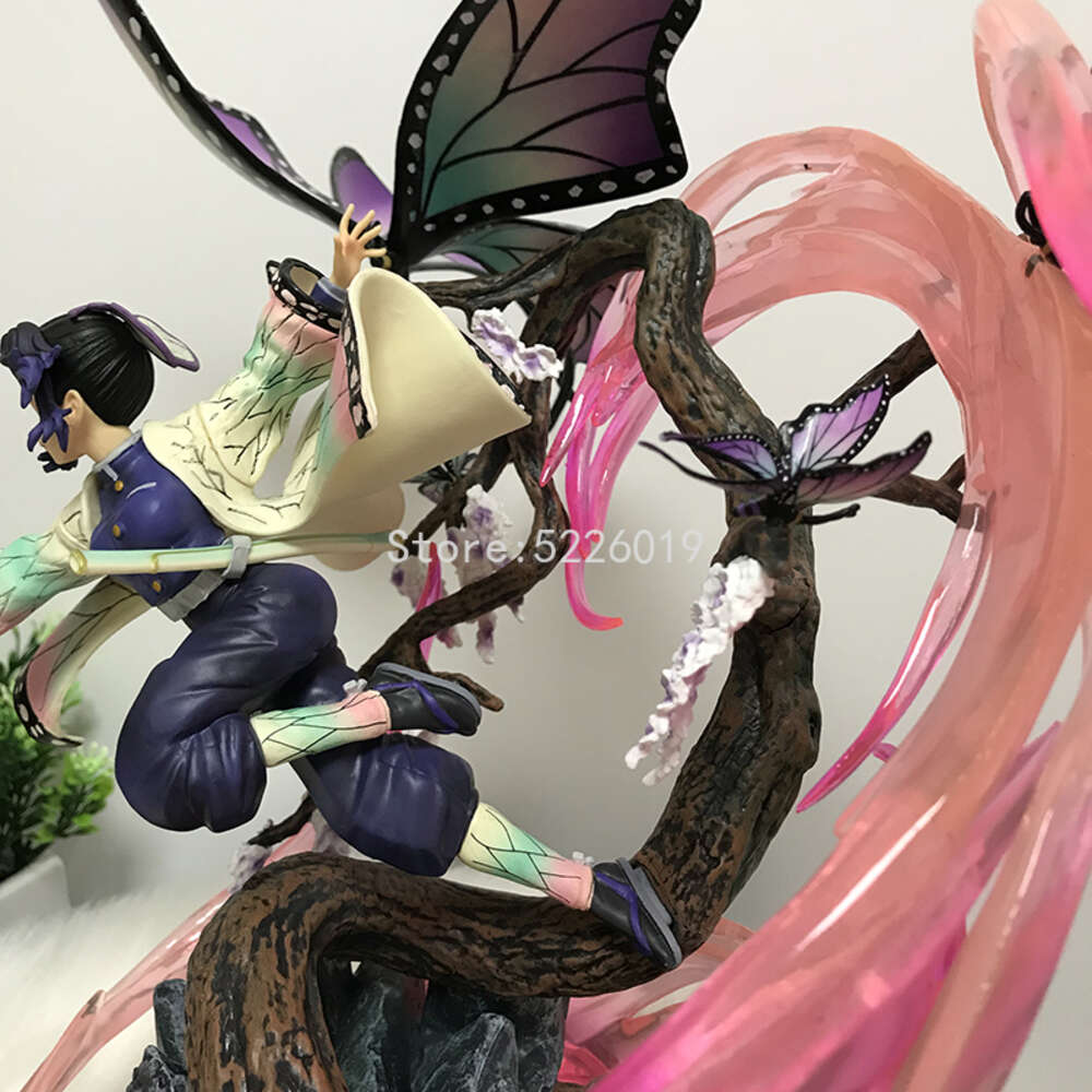 Finger Toys 36cm Kimetsu No Yaiba Anime Figure Gk Kamado Nezuko Kochou Shinobu Action Figure Demon Slayer Kochou Shinobu Figurine Model Toys