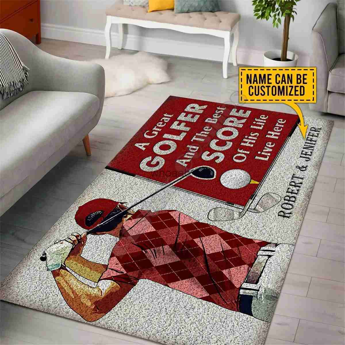 Carpets Erugear Augusta National Golf Club Rug 3D All Over Printed Non-slip Mat Dining Room Living Room Soft Bedroom Carpet YQ231016