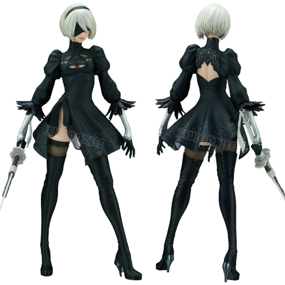 Finger Toys Finger Toys 28cm Nier:automata Anime Girl Figure Yorha No.2 Type B Action Figure Nier Yorha 2b Figurine Collectible Model Doll Toys Gifts