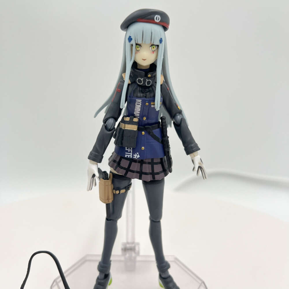 Finger Toys 14cm Figma #573 Girls' Frontline Hk416 Anime Girl Figure Girls' Frontline Action Figure Adult Collectible Model Doll Toys Gifts