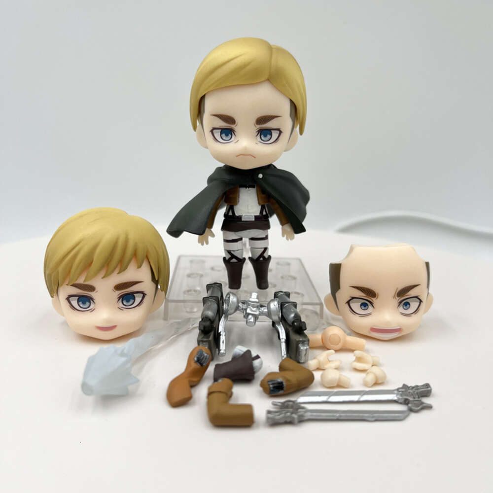 Finger Toys #775 Attack on Titan Anime Figure Erwin Smith Shingeki No Kyojin Action Figure #390 Levi Ackerman Figurine Collectible Doll Toys