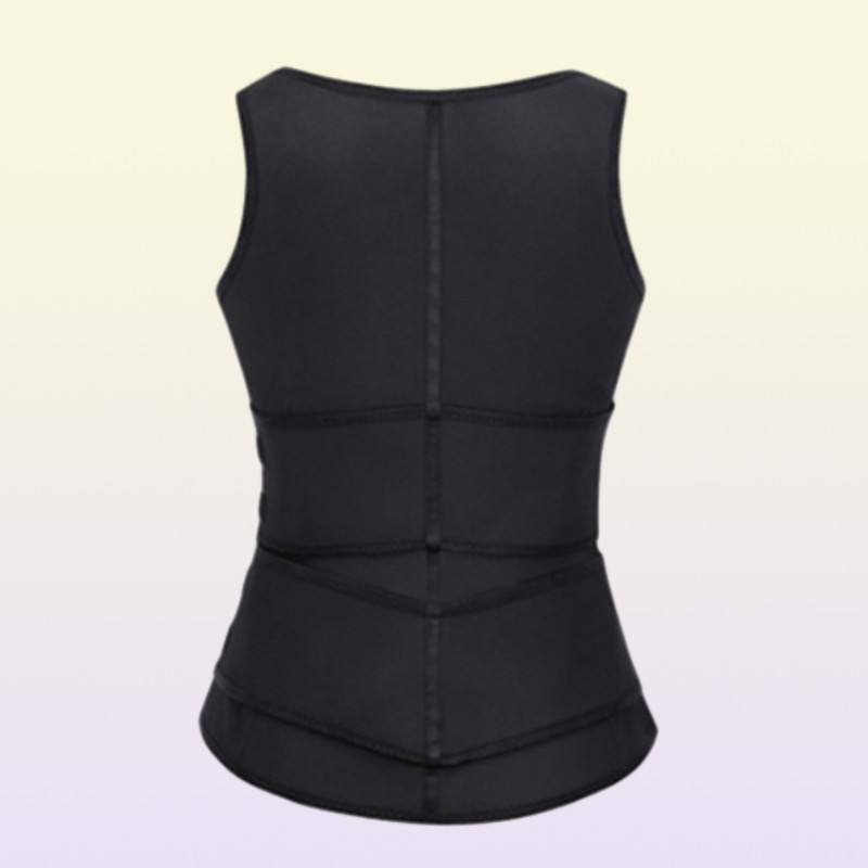 Women Waist Trainer Corset Zipper Hook Shapewear Double Control Body Shaper Tummy Fat Burning Waist Cincher342V