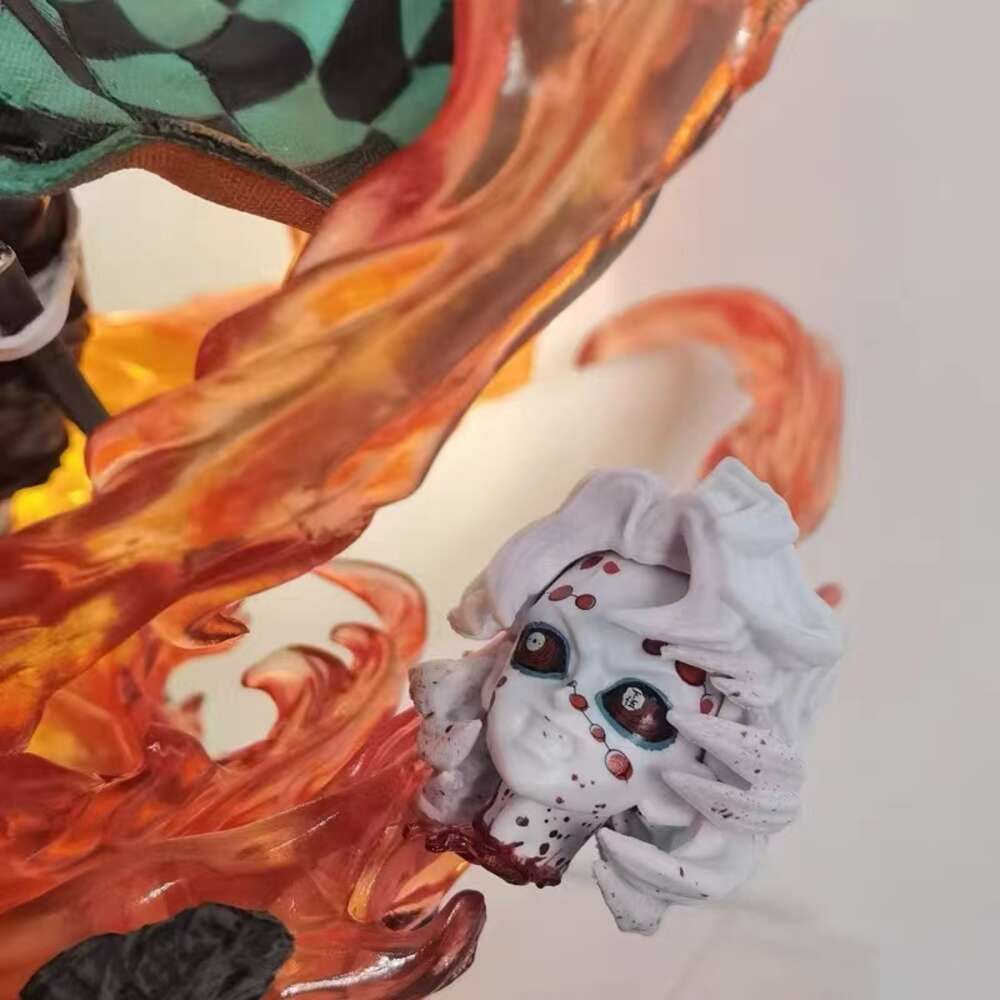Finger Toys 30cm Demon Slayer Anime Figure Kimetsu No Yaiba Action Figure Gk Kamado Tanjirou Figurine Collection Model Doll Toys with Light