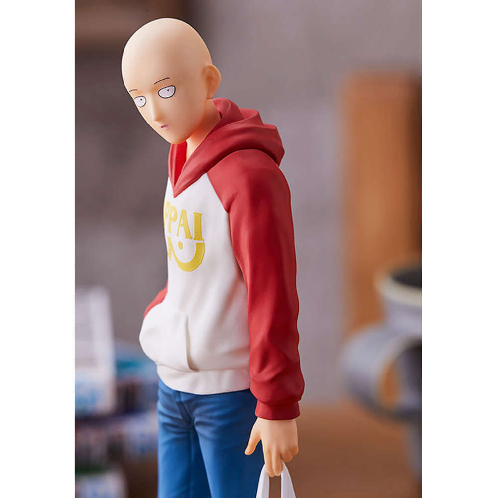 Finger Toys 18cm Pop Up Parade One Punch Man Anime Figure One Punch Man Saitama Oppai Hoodie Action Figure Collection Model Doll Toys